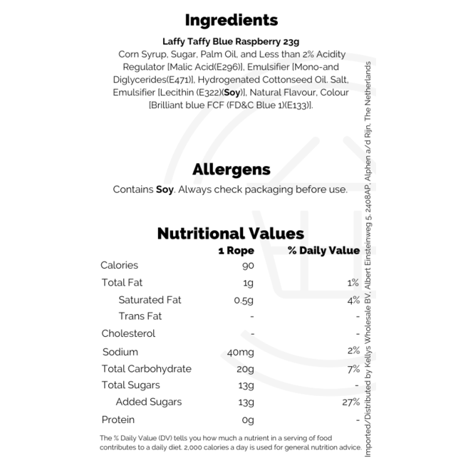 Laffy Taffy Blue Raspberry 24x22g