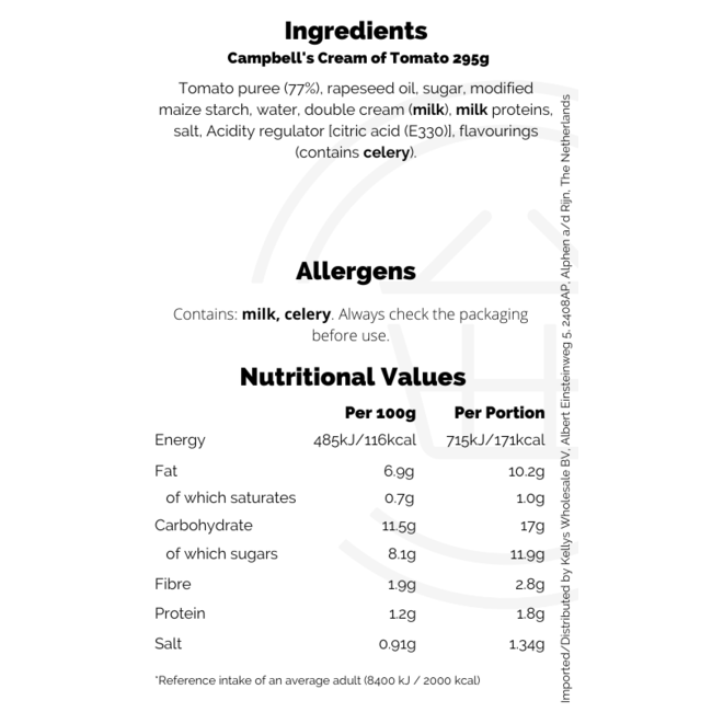 Campbell's Cream of Tomato Soup 12x295g