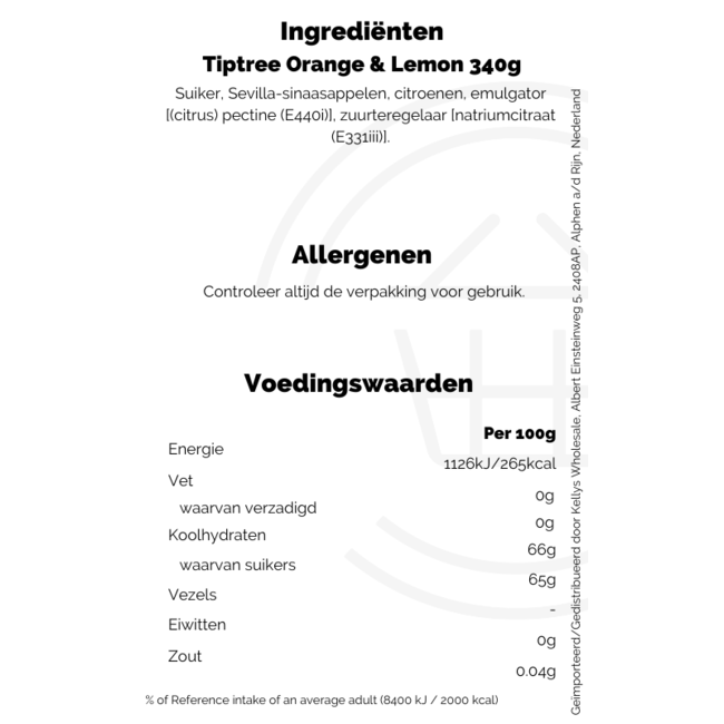 Tiptree Orange & Lemon 6x340g