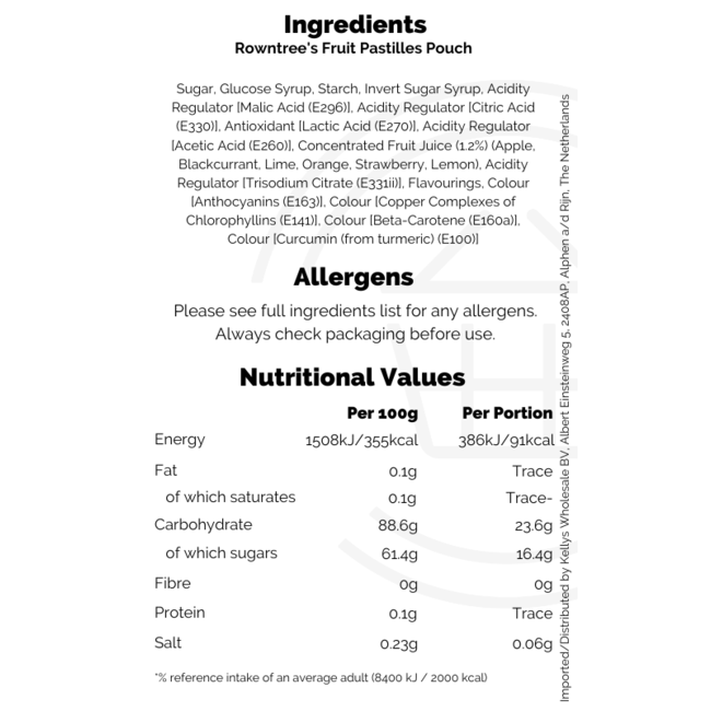 Rowntree's Fruit Pastilles Pouch 10x143g
