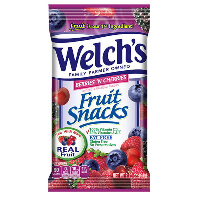 Welch's WELCH’S  Fruit Snacks Berries ‘n Cherries  48x64g BBD: 08-07-2024
