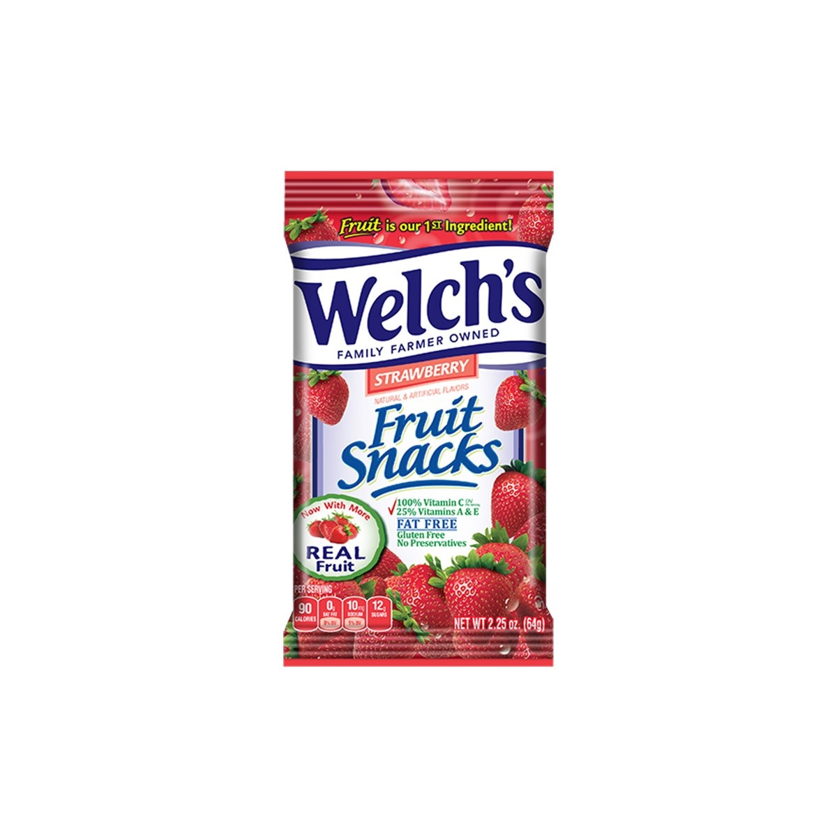 WELCH’S Fruit Snacks Strawberry 48x64g Kellys Wholesale