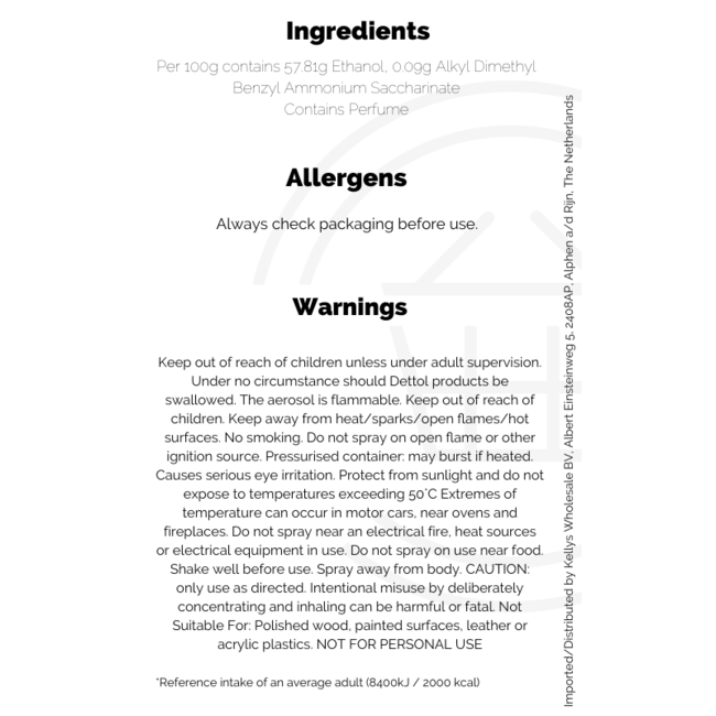 Dettol Disinfectant Spray Crisp Linen 6x300ml