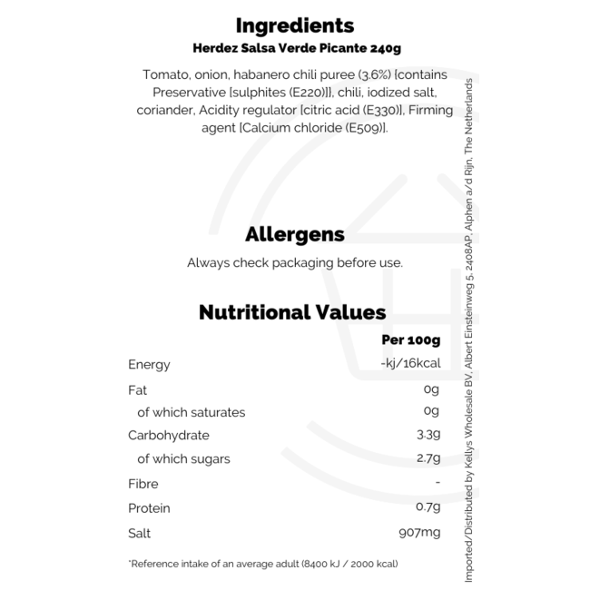 Herdez Salsa Verde Picante 12x240g