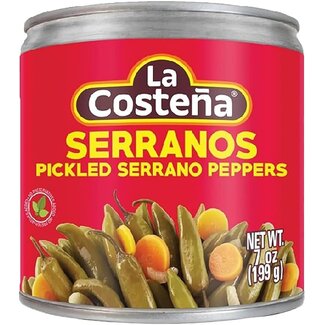 La Costena La Costena Serrano Whole Chillies 24x199g