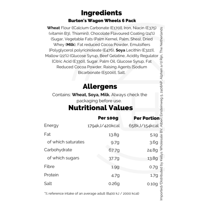 Burtons Wagon Wheels Original 16x6pk