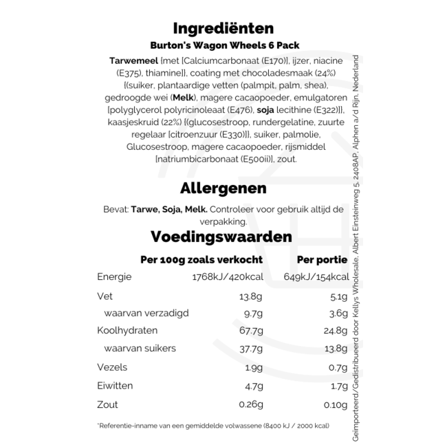 Burtons Wagon Wheels Jammie 16x6pk