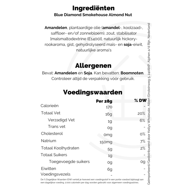 Blue Diamond Smokehouse 12x170g Amandel noten