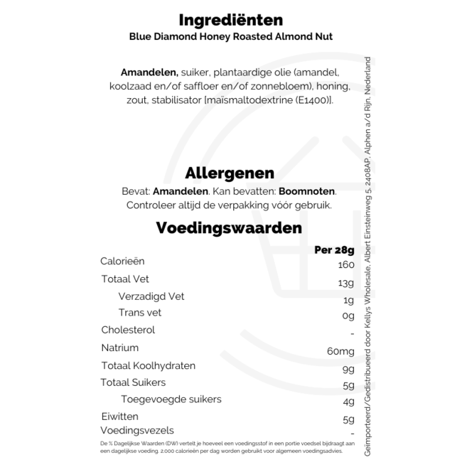 Blue Diamond Honey Roasted 12x170g Amandel noten