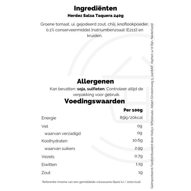 Herdez Salsa Taquera 12x240g