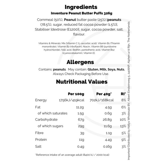Inventure Peanut Butter Puffs 14x326g