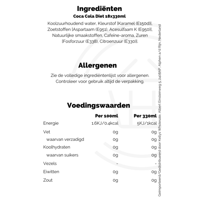 Coca-Cola Diet Coke 18x330ml