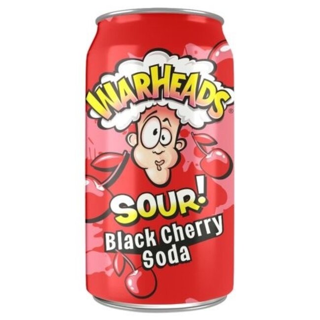 Warheads Black Cherry Sour Soda 12x330ml