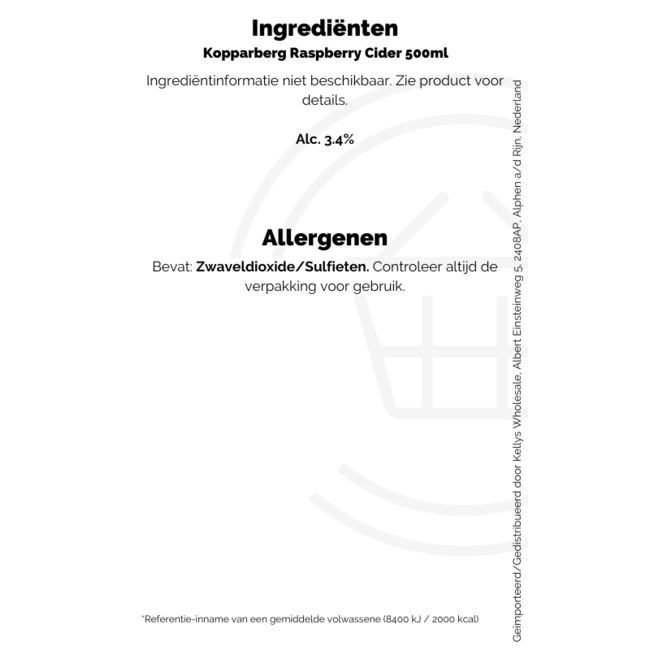 Kopparberg Raspberry 15x500ml