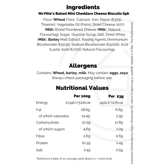 McVitie's Mini Cheddars 12x6pk