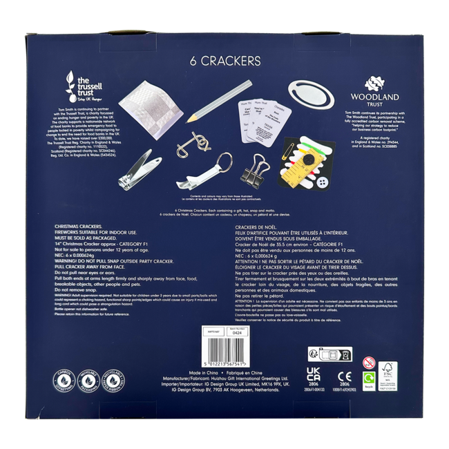 Tom Smith Nordic Kraft Premium 6x(6x14'') Christmas Crackers