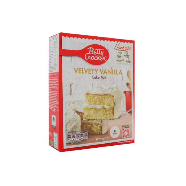Betty Crocker Velvety Vanilla Cake Mix 6x425g