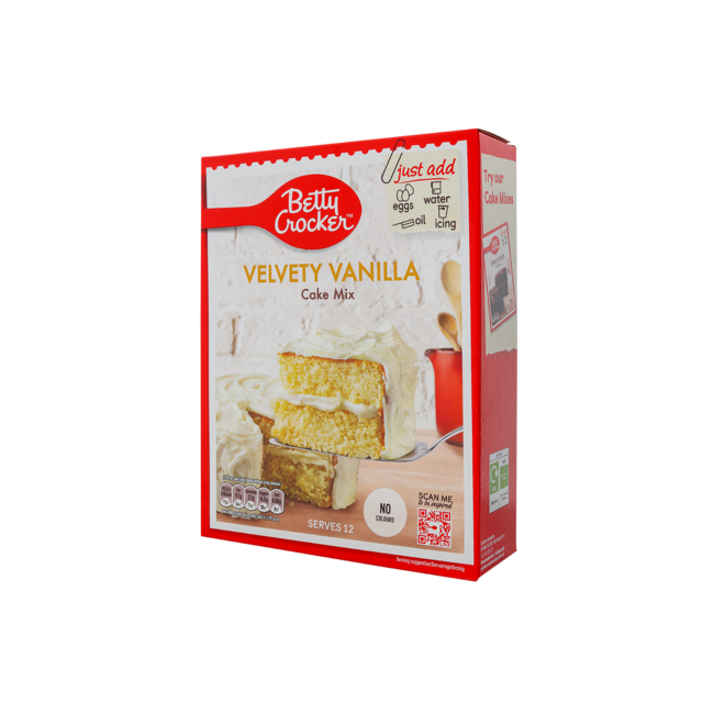 Betty Crocker Velvety Vanilla Cake Mix 6x425g