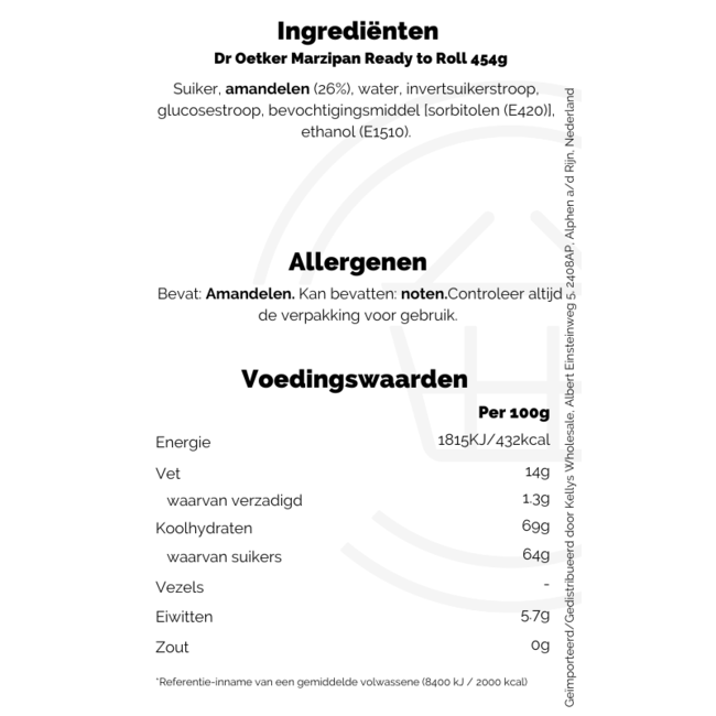 Dr Oetker Marzipan Ready to Roll 6x454g