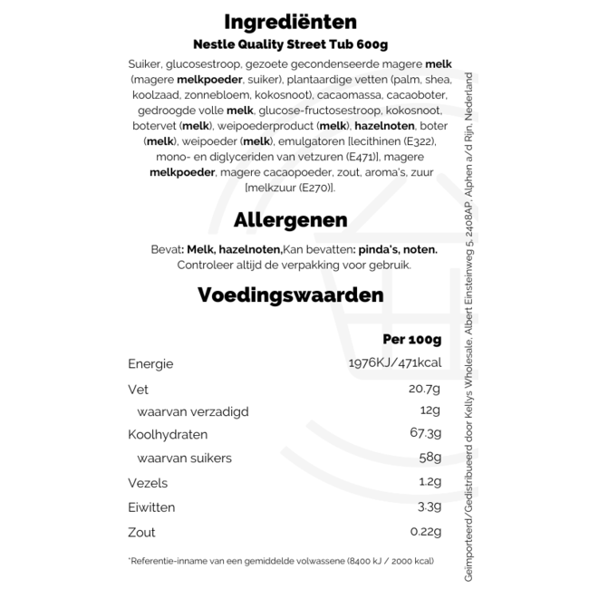 Quality Street Tub 1x550g