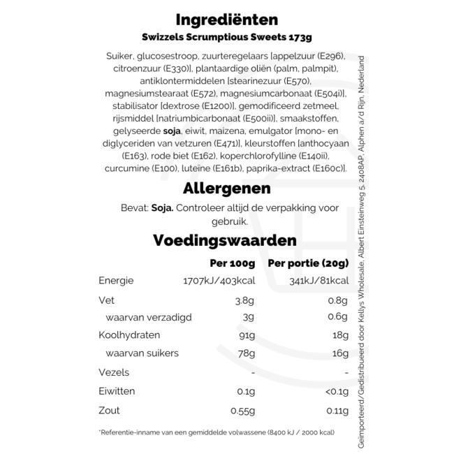 Swizzels Scrumptious Sweets 12x173g