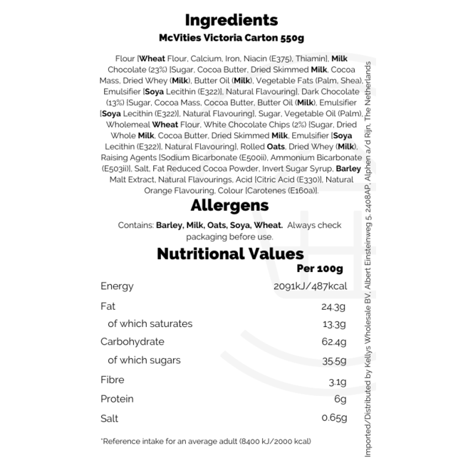 McVities Victoria 6x490g