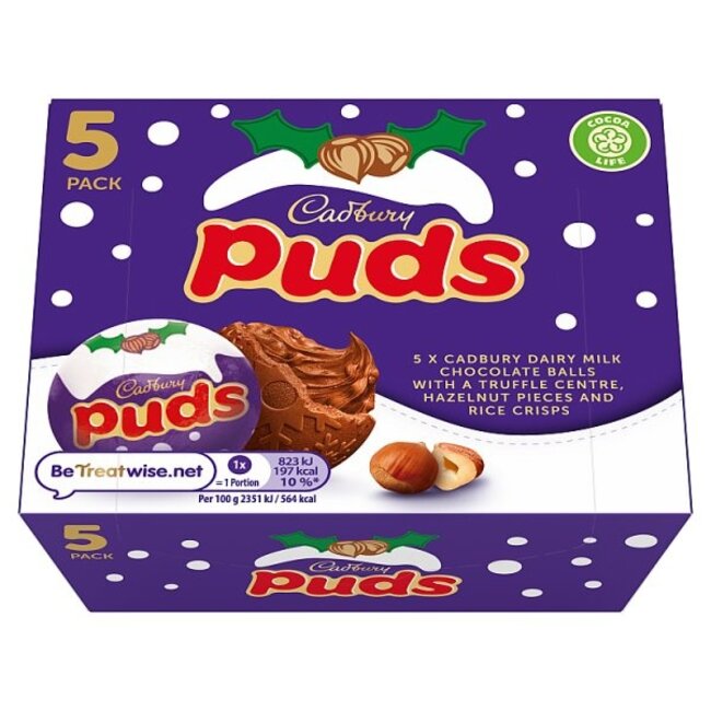 Cadbury Cadbury Xmas Puds 5 Pack 12x175g