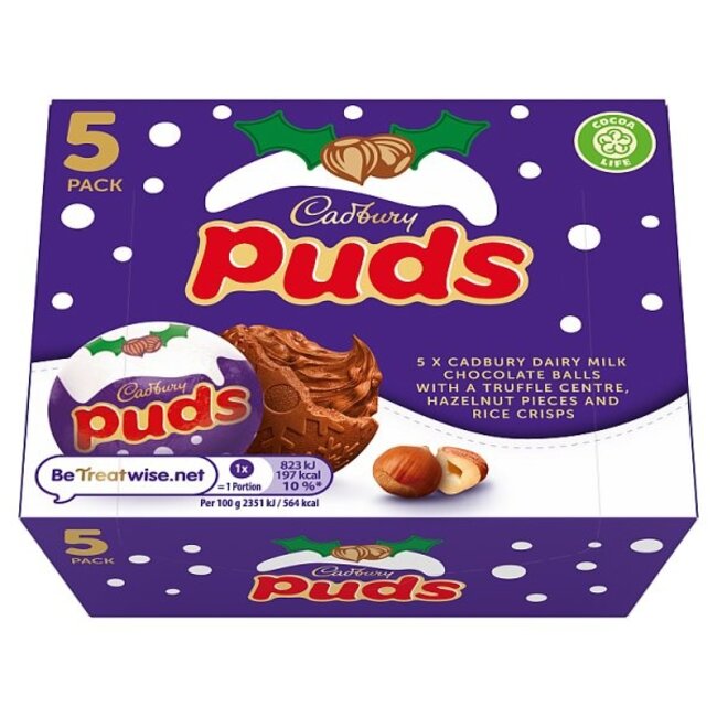 Cadbury Xmas Puds 5 Pack 12x175g
