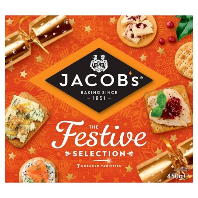 Jacob's Jacobs Christmas Biscuits for Cheese 6x450g