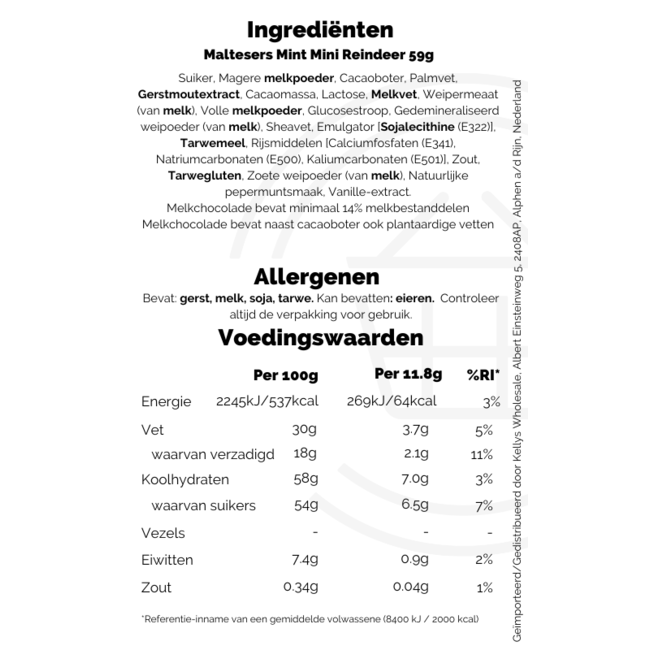 Malteser Mint Reindeer 24x59g