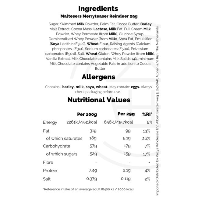 Malteser Merryteaser Reindeer 32x29g