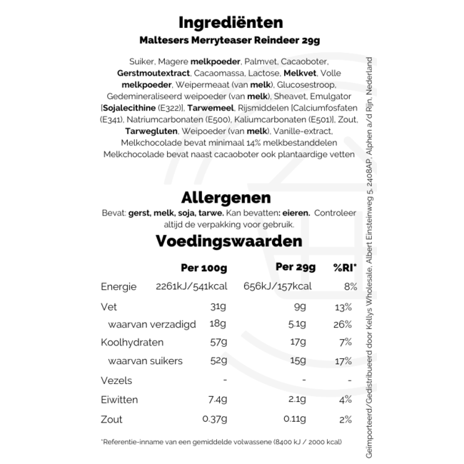 Malteser Merryteaser Reindeer 32x29g