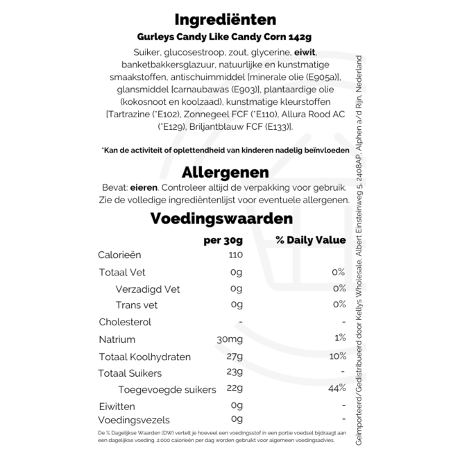 Gurleys Candy Corn 12x156g
