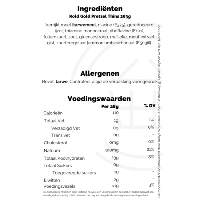 Rold Gold Pretzel Thins 12x283g