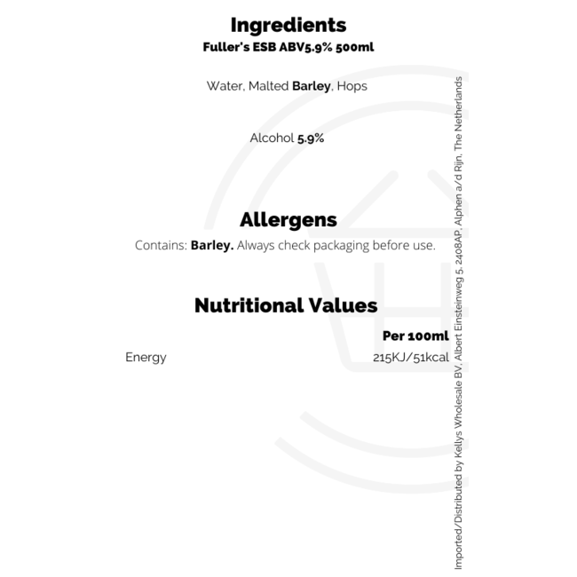 Fuller's ESB ABV5.9% 8x500ml