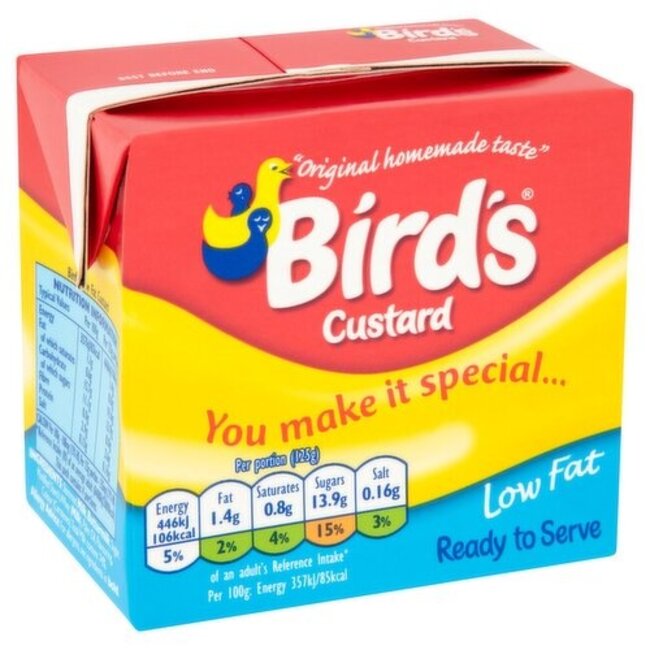 Birds Custard Low Fat Ready to Serve 12x500g