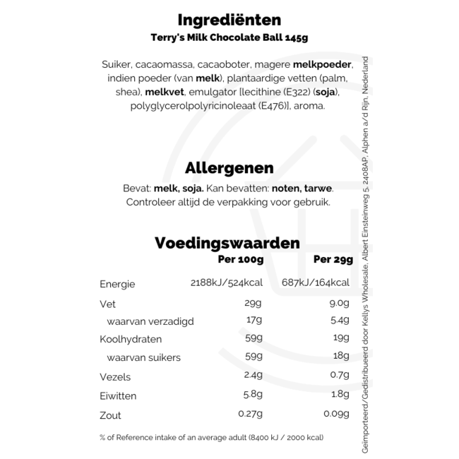 Terry's Milk Chocolate Ball 12x145g