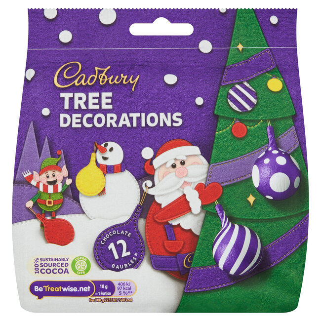 Cadbury Mini Baubles Tree Decoration 6x72g