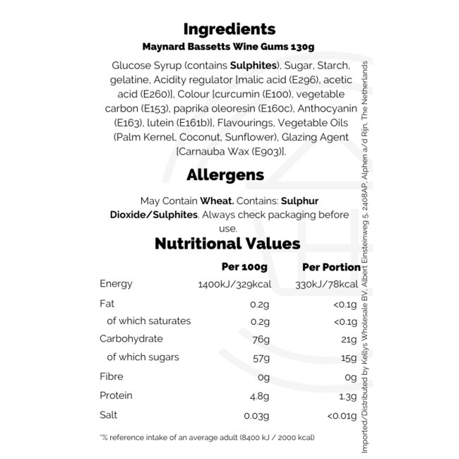 Maynards Wine Gums 10x130g