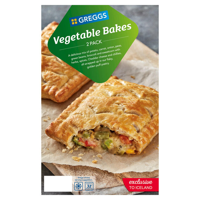 Greggs 2 Vegetable Bakes 30x310g