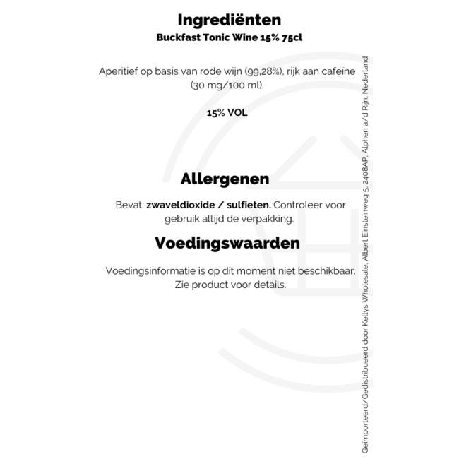 Buckfast Tonic Wine 15% 12x75cl