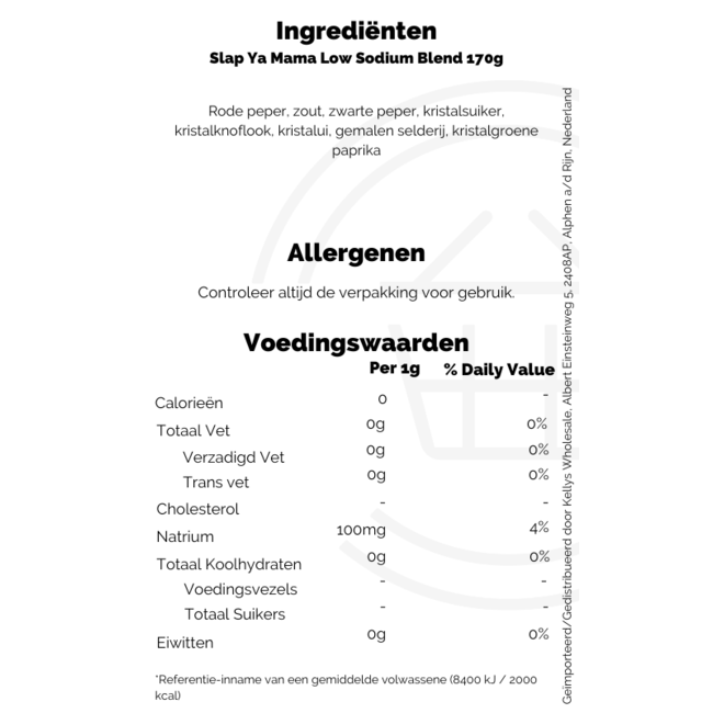 Slap Ya Mama Low Sodium Blend 6x170g