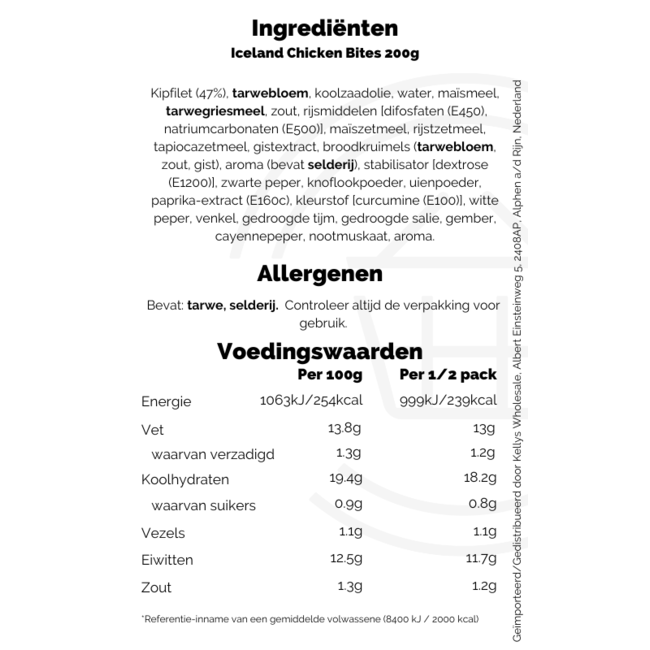 Iceland Chicken Bites 24x200g
