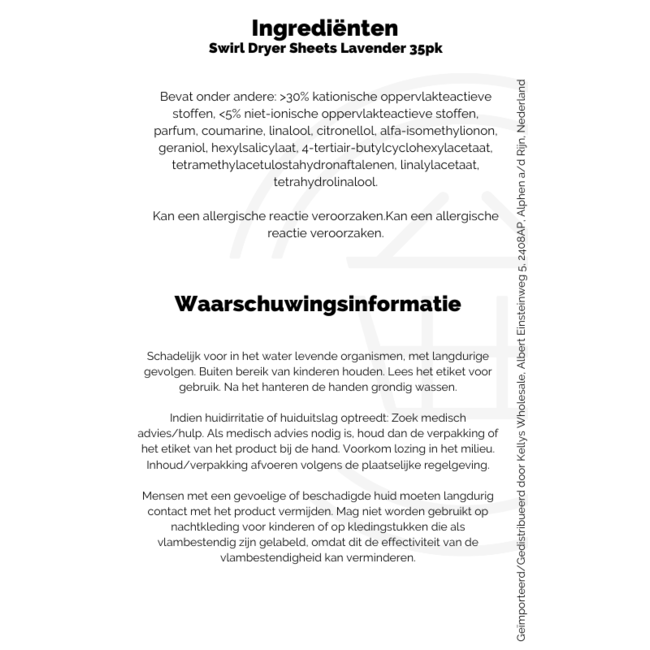 Swirl Dryer Sheets Lavender 20x35pk