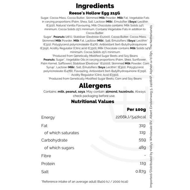 Reese's Hollow Egg 4x215g