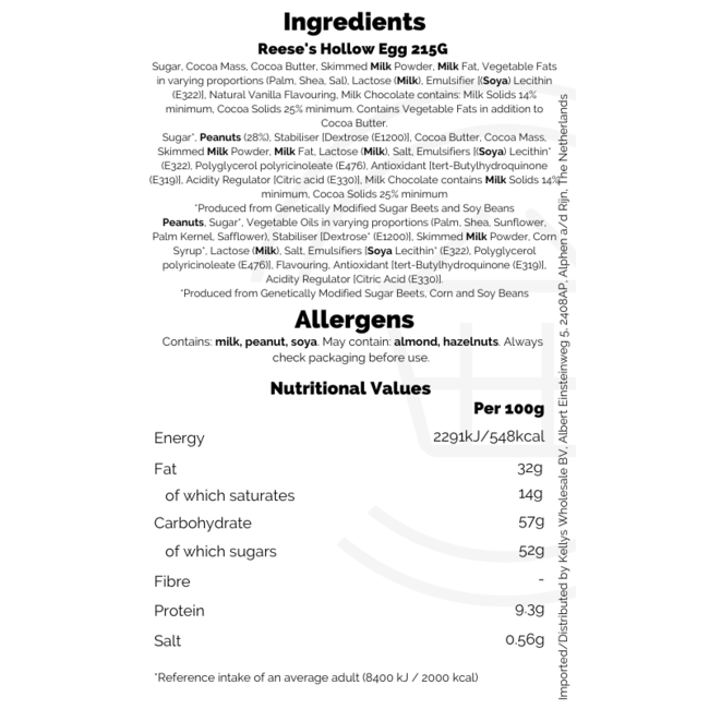 Reese's Hollow Egg 4x215g