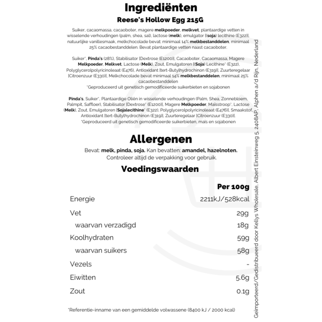 Reese's Hollow Egg 4x215g