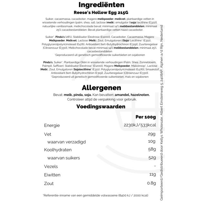 Reese's Hollow Egg 4x215g