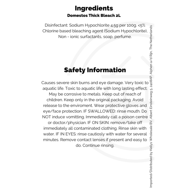 Domestos Thick Bleach 8x2L