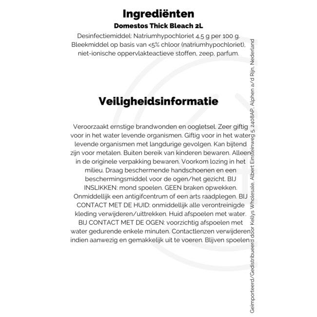 Domestos Thick Bleach 8x2L